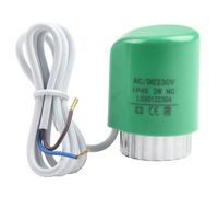 Water Floor Heating Manifold Actuator 230V AC, Normally Open/Normally Closed Thermal Electric Actuator for Underfloor Heating Systems, IP54 Rated,(Green-)