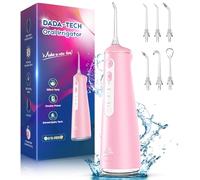 Water Floss Water Flosser Pink for Teeth Cordless Picks Dental Electric Oral Irrigator Portable Cleaner UK with 8 DIY Modes 7 Jets 300ml Tank Waterflosser Rechargeable