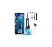 Water Flosser 300ML Cordless Oral Irrigator with 360-Degree Rotating Nozzle, 4 Modes, IPX7 Waterproof, 4 Jet Tips, USB Rechargeable