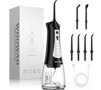 Water Flosser 300ML IPX7 Portable Water Pick 5 Modes & 6 Jet Tips Noise<70db, Cordless Water Flossers for Teeth Cleaning and Flossing, Braces, Gums, Mouthwash,Oral Care, Travel