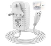 Water Flosser Charger Power Adapter Compatible with Waterpik, 1.5M 3V Universal Oral Irrigator Power Supply Cord White, Replacement Charging Cable for WP360 WP360W WP440 WP450 WP462 WP450W WP462W