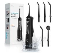 Water Flosser Cordless for Teeth, 300ML Portable Oral Irrigator with DIY Strength for Daily Care & Braces, 4 Modes & 5 Jet Tips, 30-Day Battery Life, IPX7 Waterproof Dental Flosser for Home, Travel