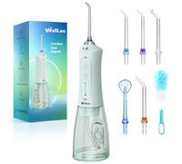 Water Flosser for Teeth, 300ML Cordless Oral Irrigator Rechargeable Dental Flosser Teeth Picks with 5 Modes 5 Jet Tips,IPX7 Waterproof Teeth Cleaner for Braces Gum Care, Home Travel Use