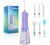 Water Flosser for Teeth, 300ML Cordless Oral Irrigator Rechargeable Dental Flosser Teeth Picks with 5 Modes 5 Jet Tips,IPX7 Waterproof Teeth Cleaner for Braces Gum Care, Home Travel Use
