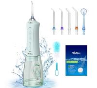Water Flosser for Teeth, 300ML Cordless Oral Irrigator Rechargeable Dental Flosser Teeth Picks with 5 Modes 5 Jet Tips,IPX7 Waterproof Teeth Cleaner for Braces Gum Care, Home Travel Use