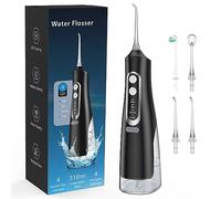 Water Flosser for Teeth Cleaner Rechargeable Oral Irrigator 4 Modes 310ML IPX7 Waterproof Powerful Battery Water Dental Pick