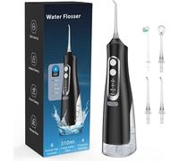 Water Flosser for Teeth Cleaner Rechargeable Oral Irrigator 4 Modes 310ML IPX7 Waterproof Powerful Battery Water Dental Pick