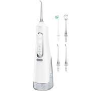 Water Flosser for Teeth Cleaner Rechargeable Oral Irrigator 4 Modes 310ML IPX7 Waterproof Powerful Battery Water Dental Pick for Home Travel (White)