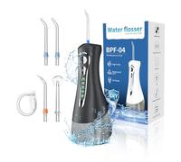 Water Flosser for Teeth Cleaning and Flossing 4 Modes DIY 4 Jet Tips Cordless Dental Electric Water Floss Portable Oral Rechargeable Advanced Tonsil Stone Irrigator Kids Adults Travel Braces