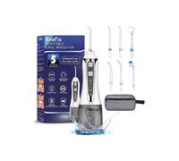 Water Flosser for Teeth Cordless with 5 Modes, Binefia 360° Rotation Oral Irrigator, IPX7 Waterproof, 300ML & 6 Jet Tips Water Jet, USB Rechargeable