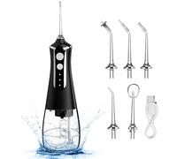 Water Flosser for Teeth, Professional Oral Irrigator with 5 Modes, 300ML Water Tank Electric Tooth Flosser, IPX6 Waterproof, USB Rechargeable - Ideal for Home and Travel, Includes 5 Jet Tips