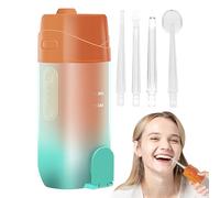 Water Flosser for Teeth, Rechargeable Wireless Water Flosser 240 ml | Waterproof 5 Modes Irrigator Machine for Floss Machine for Daily Hygiene Meals Children A
