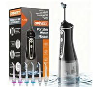 Water Flosser,Water Dental Flosser Pick for Teeth,Grinest 7 Modes Rechargeable Cordless Oral Irrigator Portable IPX7 Waterproof Tooth flossers for Home Travel-Black