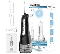 Water Flosser, Water Flossers for Teeth Cordless - HOHAOO Portable Oral Irrigator Dental - 300ML, IPX7 Waterfroof, DIY & 3 Modes, 3 Jet Tips and Tongue Cleaner, USB Rechargeable for Travel Home
