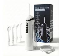 Water Flossers for Teeth Cordless, Electric Flosser for Teeth Cleaning Plaque Remover for Teeth | Portable Oral Irrigator with 4 Jet Tips & Tank | 1600 Pulses/Min for Deep Cleaning, 3 Modes