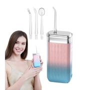 Water Flossers for Teeth,Cordless Teeth Rinser | With 4 Nozzles Adjusted Pulse-Mode 200ml Tank Battery-operated Washer Quiet Waterproof for Denture Cleaning Stain
