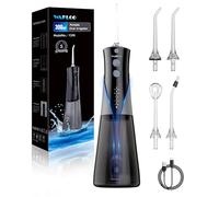 Water Flossers - Portable 300ML Larger Tank Waterflosser IPX7 Waterproof Floss for Home Travel, 5 Modes, 4 Flossing Tips