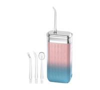 Water Flossors - Hygiene Instrument - with 4 Nozzles Adjustable Pulse Mode Tank 200 ml Battery Powered Silent Waterproof for Cleaning Dentures
