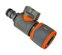 Water Flow Controlled Quick Connect Garden Hose Adapter with Shut-Off Mechanism for Lawn Sprinkling Garden Hose Extensions and Car Rinse (2pcs)