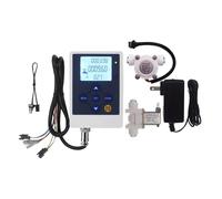 Water Flow Controller Quantitative Volume Rate Counter LCD Display+G1/4" Sensor Meter+Solenoid Valve Quick Connect