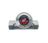 Water flow indicator with sight glass and stainless steel 304 body for pipeline integration supporting multiple media including corrosive substances DN10 DN50 (DN40)