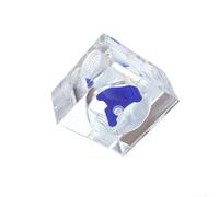 Water Flow Meter, Acrylic Transparent Indicator with G1/4 Thread for PC Water Cooling Systems, Real- Coolant Flow (Blue)