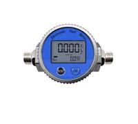 Water Flow Meter, Aluminum Alloy 6par Digital Display Flow Meter K24 Methanol Gasoline Kerosene Liquid Meter G1/2" 4-50L/Min(Type C)