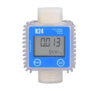 Water Flow Meter, Digital K24 for Turbine Digital Die-sel Fuel Flow Meter for Measuring Tools Chemicals Water Sea Liquid Flow Meter G5AB