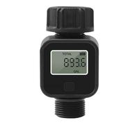 Water Flow Meter - Digital LCD Measuring Meter, Garden Hose Water Clock, Level Indicator | Portable Water with Gallons of Liter Monitoring, AC