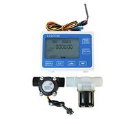 Water Flow Meter, DN15 Digital Display Flow Quantitative Controller 1/2inch Water Flow Sensor Solenoid Valve Use to Control and Display Liquid Flow