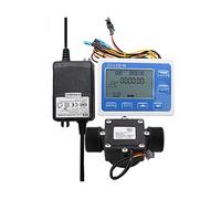 Water Flow Meter, DN32 Digital Display Flow Quantitative Controller 1-1/4inch Water Flow Sensor Solenoid Valve Use to Control and Display Liquid Flow