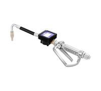 Water Flow Meter, Electronic Quantitative Fueling Gun with 2 Batteries Oil Transfer Pump and Control Valve Digital Gauge Meter 4 Measurement Units