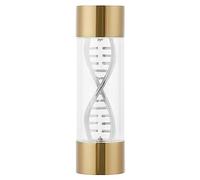 Water Flow Meter G1/4 Female Thread, Spiral Metal Water Cooling Flow Meter for PC Liquid Cooling Systems, Brass End Caps & Ceramic Bearing, 6 Colour Options (Gold)
