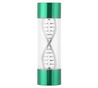 Water Flow Meter G1/4 Female Thread, Spiral Metal Water Cooling Flow Meter for PC Liquid Cooling Systems, Brass End Caps & Ceramic Bearing, 6 Colour Options (Green)