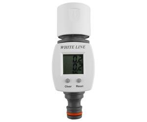 Water Flow Meter - garden irrigation, watering snap on quick connector