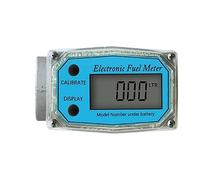 Water Flow Meter, K24 Electronic Flow Meter, Adjustable Portable High Accuracy Tools Fuel Digital Display Measuring Aluminum Alloy Easy Operate LCD