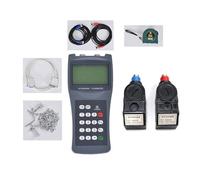 Water Flow Meter, TDS-100H Portable Handheld Ultrasonic Flow Meter with Clamp On Sensor M2(DN50-700mm) Water Flowmeter with Clamp-on Transducers 100-240V(Host and Sensor M2)