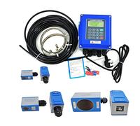 Water Flow Meter, TUF-2000B Ultrasonic Flow Meter DN50mm-DN700mm Wall Mounted Type Ultrasonic Liquid Flowmeter IP67 Protection TM-1 Transducer(Host TS2 TM1 TL1)