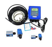 Water Flow Meter, TUF-2000B Ultrasonic Flow Meter DN50mm-DN700mm Wall Mounted Type Ultrasonic Liquid Flowmeter IP67 Protection TM-1 Transducer(Host TS2 TM1)