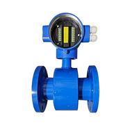 Water Flow Meter, Water Flow Meter RS485 4-20mA, Digital Liquid Electromagnetic Flowmeter for Sewage Wastewater Seawater Mud Acid-Alkali Solution(DN50)