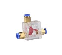 Water Flow Observer 8mm/10mm/12mm Connecter Polished Surface Office Measuring Tools Flow Meter Durable(Acrylic 3 Ways,L2mm)