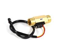 Water Flow Switch, G1/2" Copper Hall Effect Liquid Water Flow Sensor 1-30L/min Flowmeter Meter for Humidifier Dispenser Shower