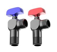 Water Flows Control Angles Valves Metal 1 / 2inch Turn Angles Stop for Hot/Cold Waters Systems Water Flows Control Shower
