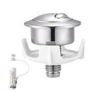 Water Flush Button, Waterproof Push Lid for Toilet - Double Flow System Modern Design Easy Care for Apartment or Home Bathroom