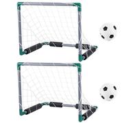 Water Football Set Summer Cooling Floating Pool Soccer Includes 2 Pool Goals, 2 Balls & 1 Inflator Interactive Parent-child Games for Adults and Family