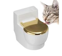 'Water for Cats - Raised Water in the Shape of an Original Non-Drip Toilet | Stainless Steel Trays with Non-Slip Base - for Puppies Small Dogs Home Indoor Kitchen Living Room