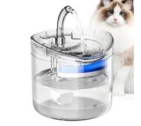 Water Fountain for Pets - Easy to Clean Silent for Water - Transparent Dispenser 2L for Hydration Puppies and Kittens at Home