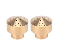 Water Fountain Nozzle Spray,2Pcs Pond Pump Nozzles Female Thread Brass Pond Column Water Spray Head Sprinkler for Garden Pool Landscape Architecture (4' 20mm Inner Teeth)