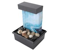 Water Fountains Indoor, Water Fountain Circulating Flowing Water USB Water Fountain with LED Lights House Decorative Tabletop Waterfall Fountain Waterfall for Home Bedroom Office