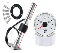 Water Gauge, 52mm Waterproof Fuel Level Gauge with 7 Colors Backlight +240~33 Ohm Sensor Fit for Car Marine Boat RV Camper(Xwith 500mm)